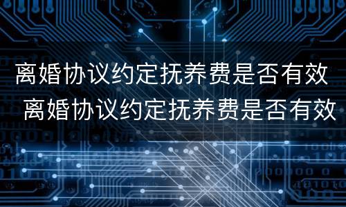 离婚协议约定抚养费是否有效 离婚协议约定抚养费是否有效