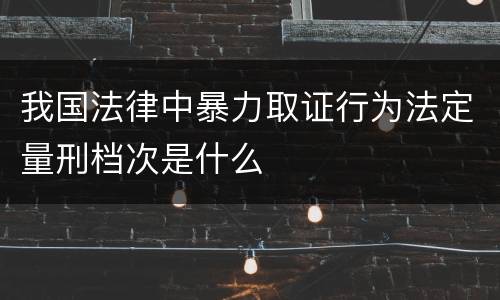 我国法律中暴力取证行为法定量刑档次是什么