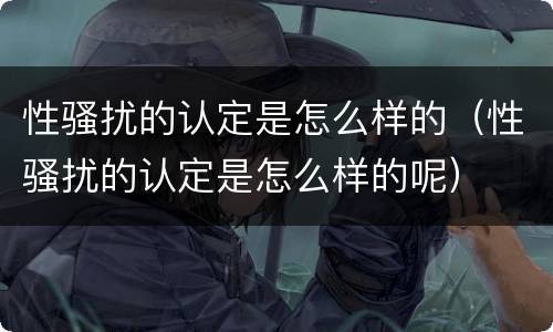 性骚扰的认定是怎么样的（性骚扰的认定是怎么样的呢）