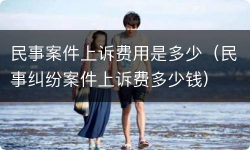 民事案件上诉费用是多少（民事纠纷案件上诉费多少钱）