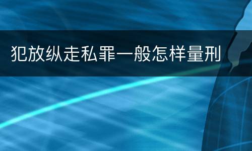 犯放纵走私罪一般怎样量刑