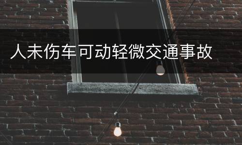 人未伤车可动轻微交通事故