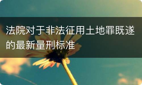法院对于非法征用土地罪既遂的最新量刑标准