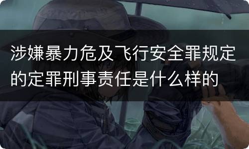 涉嫌暴力危及飞行安全罪规定的定罪刑事责任是什么样的