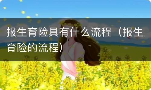 报生育险具有什么流程（报生育险的流程）