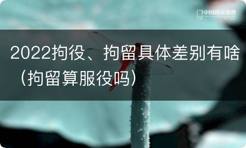 2022拘役、拘留具体差别有啥（拘留算服役吗）