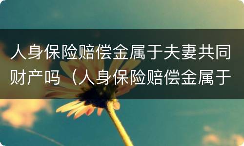 人身保险赔偿金属于夫妻共同财产吗（人身保险赔偿金属于夫妻共同财产吗）