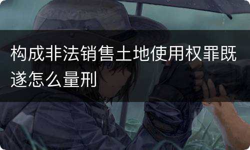 构成非法销售土地使用权罪既遂怎么量刑
