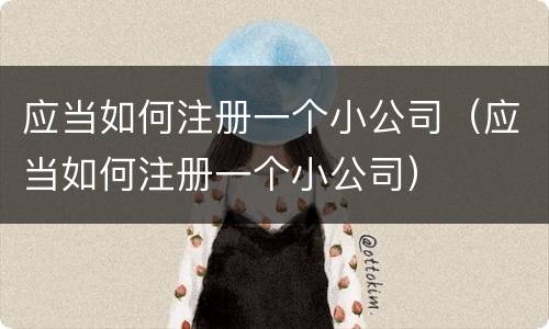 应当如何注册一个小公司（应当如何注册一个小公司）