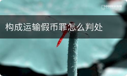 构成运输假币罪怎么判处
