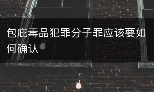 包庇毒品犯罪分子罪应该要如何确认