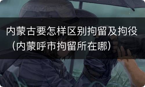 内蒙古要怎样区别拘留及拘役（内蒙呼市拘留所在哪）