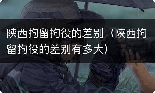 陕西拘留拘役的差别（陕西拘留拘役的差别有多大）