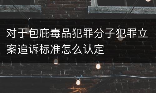 对于包庇毒品犯罪分子犯罪立案追诉标准怎么认定